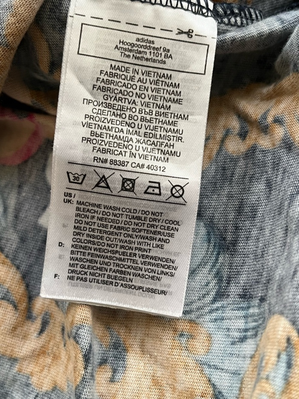 Adidas HER Studio London floral tee in women’s size XL. - Picture 5 of 8